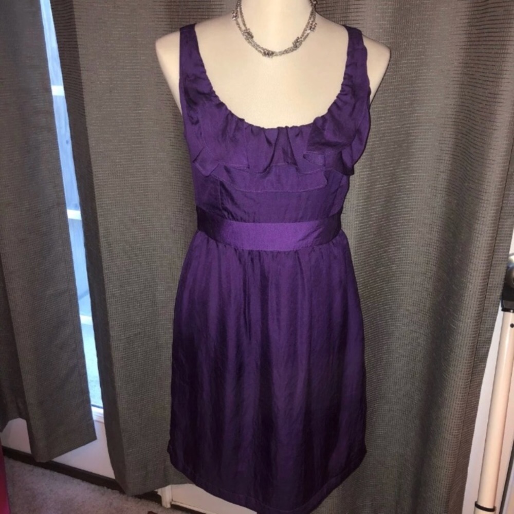 🚫 Purple ruffle Loft dress